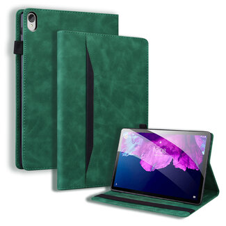 Case2go Case2go - Tablet hoes geschikt voor Lenovo Tab P11 - Business Wallet Book Case - Met Pasjeshouder - Groen