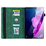 Case2go - Tablet hoes geschikt voor Lenovo Tab P11 - Business Wallet Book Case - Met Pasjeshouder - Groen