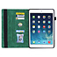 Case2go - Tablet hoes geschikt voor iPad 10.2 (2021/2020/2019) - Business Wallet Book Case - Met pasjeshouder - Groen