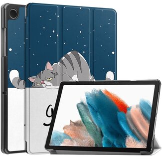 Case2go Case2go - Tablet hoes geschikt voor Samsung Galaxy Tab A9 (2023) - Tri-fold hoes met auto/wake functie - 8 inch - Goodnight