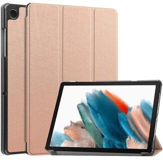 Case2go Case2go - Tablet hoes geschikt voor Samsung Galaxy Tab A9 (2023) - Tri-fold hoes met auto/wake functie - 8 inch - Rose Gold