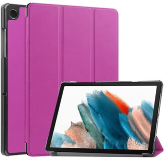 Case2go Case2go - Tablet hoes geschikt voor Samsung Galaxy Tab A9 (2023) - Tri-fold hoes met auto/wake functie - 8 inch - Paars