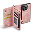 CaseMe - Telefoonhoesje geschikt voor Apple iPhone 15 Pro Max - 2 in 1 Book Case en Back Cover - Licht Roze