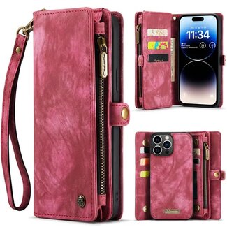 CaseMe CaseMe - Telefoonhoesje geschikt voor Apple iPhone 15 Pro Max - 2 in 1 Book Case en Back Cover - Roze