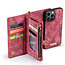 CaseMe - Telefoonhoesje geschikt voor Apple iPhone 15 Pro Max - 2 in 1 Book Case en Back Cover - Roze
