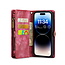 CaseMe - Telefoonhoesje geschikt voor Apple iPhone 15 Pro - 2 in 1 Book Case en Back Cover - Roze