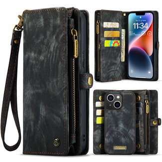CaseMe CaseMe - Telefoonhoesje geschikt voor Apple iPhone 15 Plus - 2 in 1 Book Case en Back Cover - Zwart