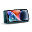 CaseMe - Telefoonhoesje geschikt voor Apple iPhone 15 - 2 in 1 Book Case en Back Cover - Blauw