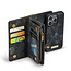 CaseMe - Telefoonhoesje geschikt voor Apple iPhone 15 Pro - 2 in 1 Book Case en Back Cover - Zwart