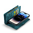 CaseMe - Telefoonhoesje geschikt voor Apple iPhone 15 Pro - 2 in 1 Book Case en Back Cover - Blauw