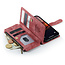CaseMe - Hoesje geschikt voor iPhone 15 - Vintage Wallet Book Case Ritssluiting - Met Magneetsluiting - Roze