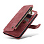 CaseMe - Hoesje geschikt voor iPhone 15 - Vintage Wallet Book Case Ritssluiting - Met Magneetsluiting - Roze