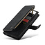 CaseMe - Hoesje geschikt voor iPhone 15 Pro Max - Vintage Wallet Book Case Ritssluiting - Met Magneetsluiting - Zwart