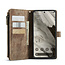 CaseMe - Hoesje geschikt voor Google Pixel 8 - Vintage Wallet Book Case Ritssluiting - Met Magneetsluiting - Bruin