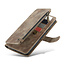 CaseMe - Hoesje geschikt voor Google Pixel 8 - Vintage Wallet Book Case Ritssluiting - Met Magneetsluiting - Bruin