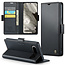 CaseMe - Hoesje geschikt voor Google Pixel 8 - Retro Wallet Book Case - Met Magnetische Sluiting - Zwart