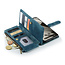 CaseMe - Hoesje geschikt voor Google Pixel 8 - Vintage Wallet Book Case Ritssluiting - Met Magneetsluiting - Blauw