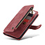 CaseMe - Hoesje geschikt voor iPhone 15 Plus - Vintage Wallet Book Case Ritssluiting - Met Magneetsluiting - Roze