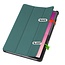 Case2go - Tablet hoes geschikt voor Lenovo Tab P12 - Tri-Fold Book Case - Auto/Wake functie - Groen