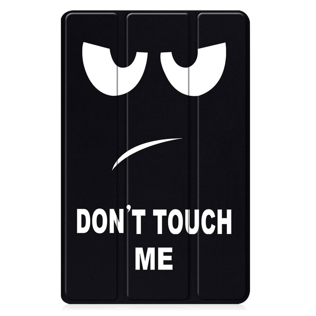 Case2go - Tablet hoes geschikt voor Samsung Galaxy Tab A9 Plus (2023) - Tri-fold hoes met auto/wake functie - 11 inch - Don't touch me