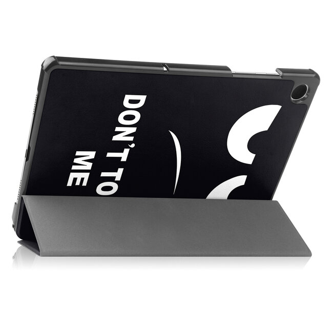 Case2go - Tablet hoes geschikt voor Samsung Galaxy Tab A9 Plus (2023) - Tri-fold hoes met auto/wake functie - 11 inch - Don't touch me