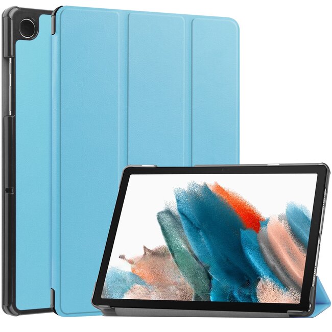 Case2go - Tablet hoes geschikt voor Samsung Galaxy Tab A9 Plus (2023) - Tri-fold hoes met auto/wake functie - 11 inch - Licht blauw