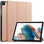 Case2go - Tablet hoes geschikt voor Samsung Galaxy Tab A9 Plus (2023) - Tri-fold hoes met auto/wake functie - 11 inch - Rose gold