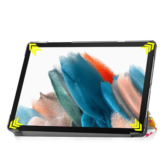 Case2go - Tablet hoes geschikt voor Samsung Galaxy Tab A9 Plus (2023) - Tri-fold hoes met auto/wake functie - 11 inch - Vlinder