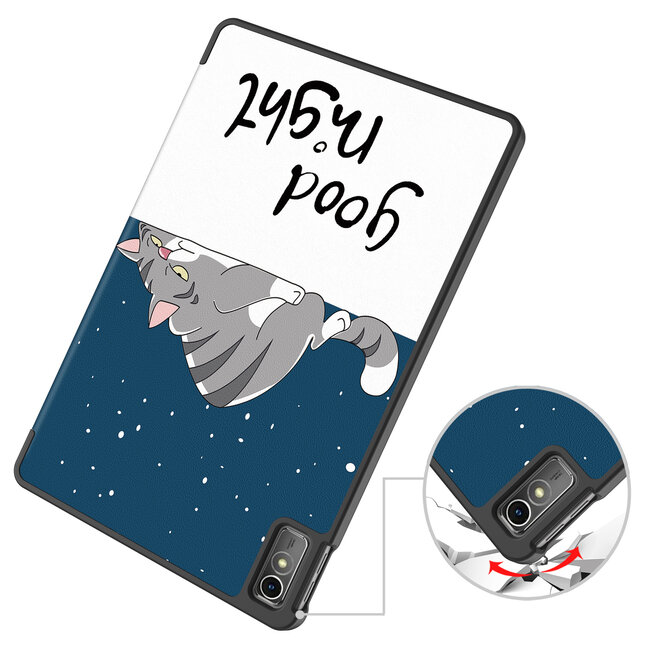 Case2go - Tablet hoes geschikt voor Lenovo Tab M10 5G - Tri-Fold Book Case - Auto/Wake functie - Good Night