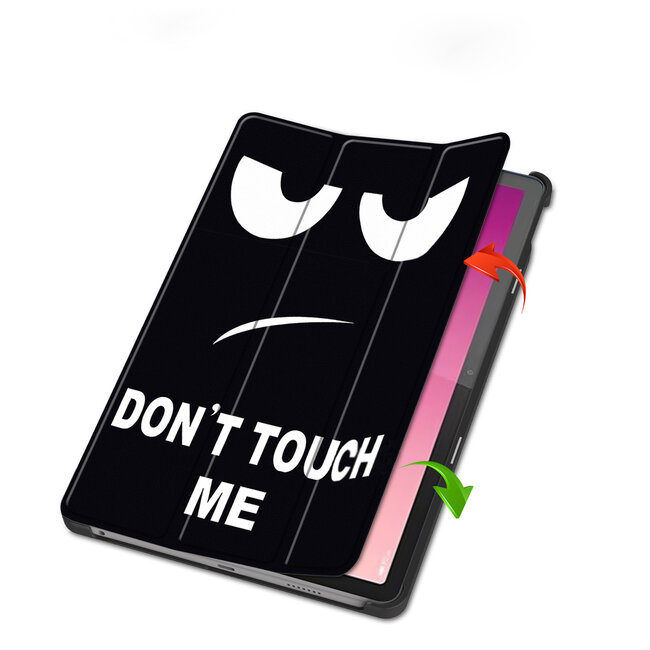 Case2go - Tablet hoes geschikt voor Lenovo Tab M10 5G - Tri-Fold Book Case - Auto/Wake functie - Don't touch me