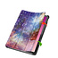 Case2go - Tablet hoes geschikt voor Lenovo Tab M10 5G - Tri-Fold Book Case - Auto/Wake functie - Galaxy