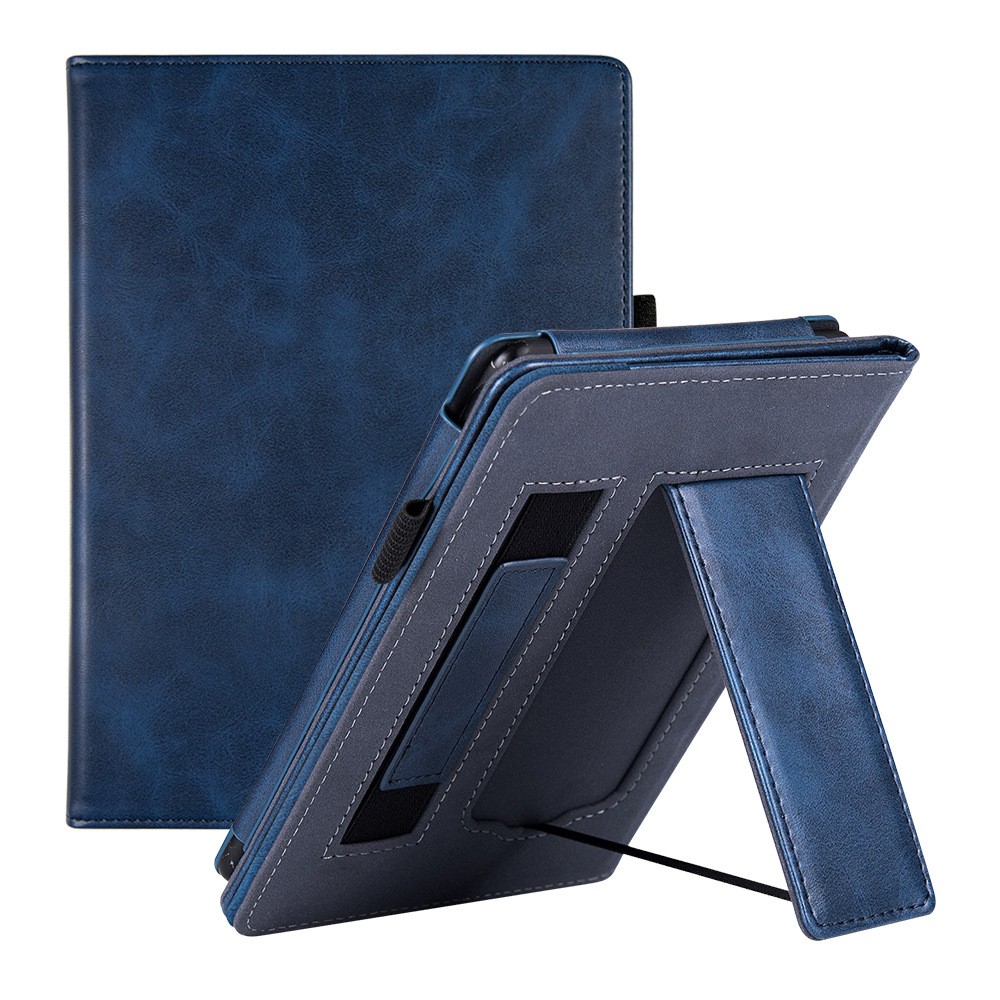 Case2go - E-reader Hoes geschikt voor Kindle Paperwhite (2021) - Sleepcover - Auto/Wake functie - Met handstrap - Donkerblauw afbeelding