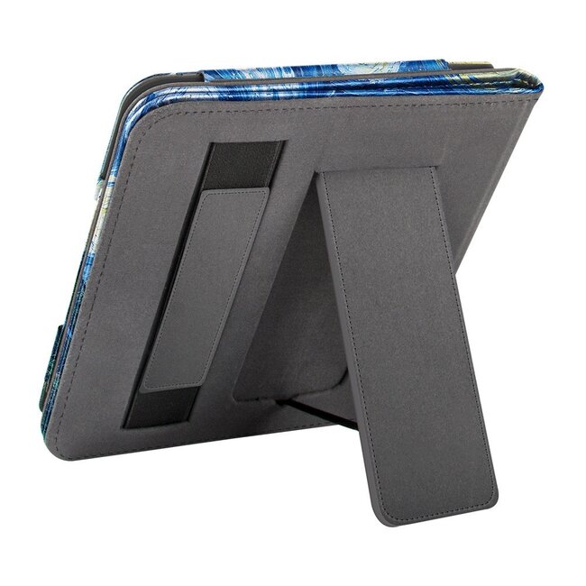 Case2go - E-reader hoes geschikt voor Kobo Sage - Sleepcover - Auto/Wake functie - Met handstrap - Sterrenhemel