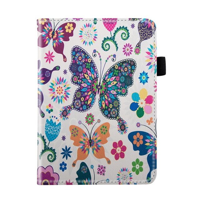 Case2go - E-reader Hoes geschikt voor Kindle Paperwhite (2021) - Sleepcover - Auto/Wake functie - Met handstrap - Vlinder
