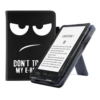 Case2go Case2go - E-reader Hoes geschikt voor Kindle Paperwhite (2021) - Sleepcover - Auto/Wake functie - Met handstrap - Don't touch me