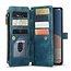 CaseMe - Hoesje geschikt voor Samsung Galaxy S23 FE - Vintage Wallet Book Case Ritssluiting - Met Magneetsluiting - Blauw