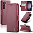 CaseMe CaseMe - Hoesje geschikt voor Samsung Galaxy S23 FE - Retro Wallet Book Case - Met Magnetische Sluiting - Rood