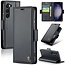 CaseMe CaseMe - Hoesje geschikt voor Samsung Galaxy S23 FE - Retro Wallet Book Case - Met Magnetische Sluiting - Zwart