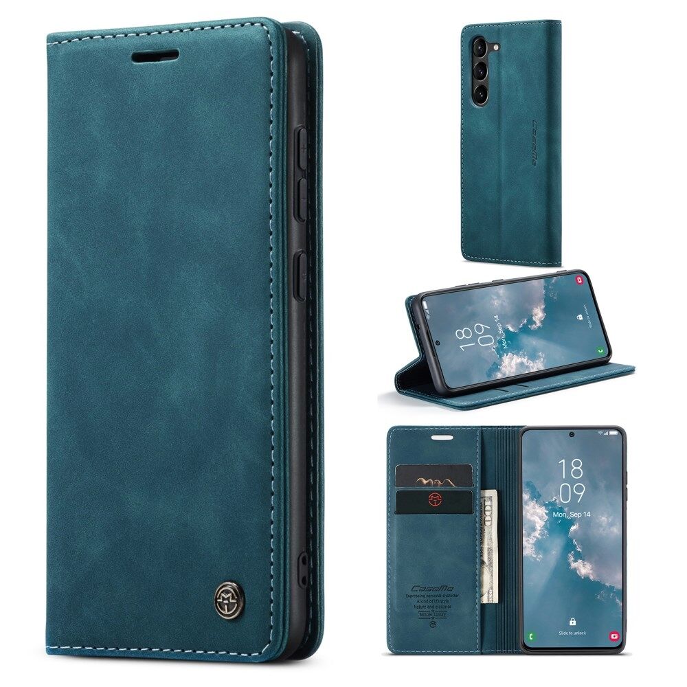 CaseMe - Telefoonhoesje geschikt voor Samsung Galaxy S23 FE  - Wallet Book Case - Met Magnetische Sluiting - Blauw afbeelding