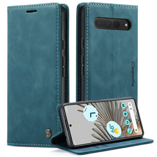 CaseMe CaseMe - Telefoonhoesje geschikt voor Google Pixel 8  - Wallet Book Case - Met Magnetische Sluiting - Blauw