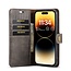 CaseMe - Telefoonhoesje geschikt voor iPhone 15 Pro Max - Bookcover - Met Afneembare Magneet-backcase - Ming Serie - Grijs