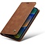 CaseMe - Telefoonhoesje geschikt voor Apple iPhone 15 Plus - Wallet Book Case - Met Magnetische Sluiting - Licht Bruin