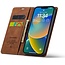 CaseMe - Telefoonhoesje geschikt voor Apple iPhone 15 - Wallet Book Case - Met Magnetische Sluiting - Licht Bruin