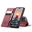 CaseMe - Telefoonhoesje geschikt voor Apple iPhone 15 - Wallet Book Case - Met Magnetische Sluiting - Rood