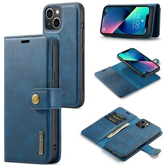 CaseMe CaseMe - Telefoonhoesje geschikt voor iPhone 15 Plus - Bookcover - Met Afneembare Magneet-backcase - Ming Serie - Blauw