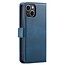 CaseMe - Telefoonhoesje geschikt voor iPhone 15 Plus - Bookcover - Met Afneembare Magneet-backcase - Ming Serie - Blauw