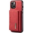 CaseMe - Telefoonhoesje geschikt voor iPhone 15 Plus - Back Cover - Met Magnetische Pasjeshouder - Rood