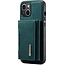 CaseMe - Telefoonhoesje geschikt voor iPhone 15 Plus - Back Cover - Met Magnetische Pasjeshouder - Groen