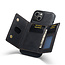 CaseMe - Telefoonhoesje geschikt voor iPhone 15 Plus - Back Cover - Met Magnetische Pasjeshouder - Zwart