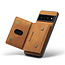 CaseMe - Telefoonhoesje geschikt voor Google Pixel 8 Pro - Back Cover - Met Magnetische Pasjeshouder - Licht Bruin